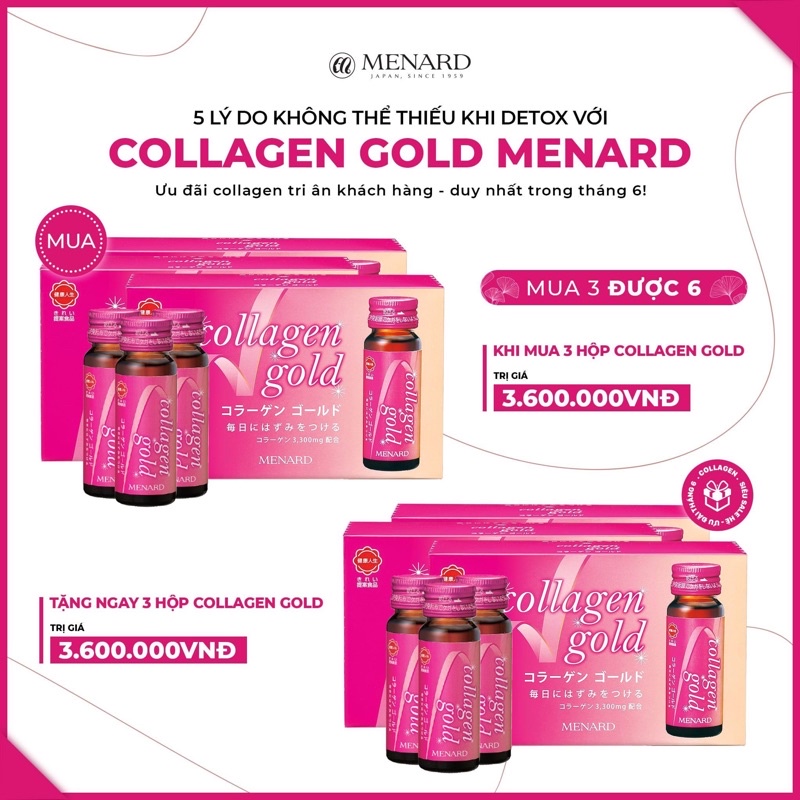 Collagen Gold Menard 585000 k/ 1 hộp 10 chai