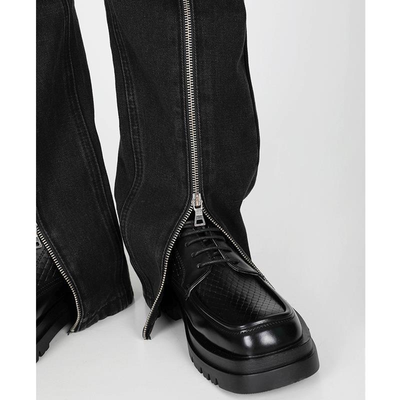 ✎✖₪Quần Jeans Thiết Kế Khóa Kéo Cỡ Lớn Dày Dặn Đáy Cao Cho Nữ Mập Mập @