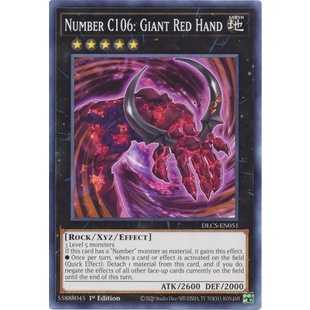 Thẻ bài Yugioh - TCG - Number C106: Giant Red Hand / DLCS-EN051'