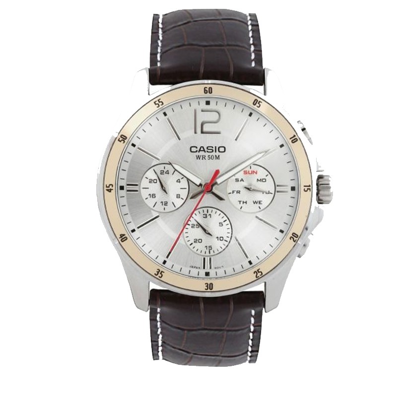 Đồng hồ nam CASIO chính hãng MTP-1374L, dây da