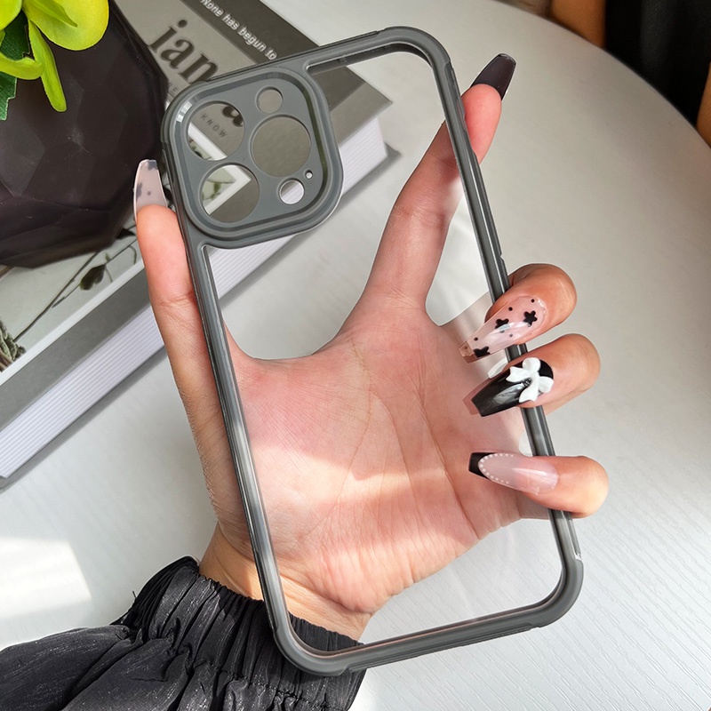 Ốp Điện Thoại Acrylic Trong Suốt Chống Sốc Cho iPhone 14 13 11 12 Pro Max 14 Plus i11 12pro 13pro