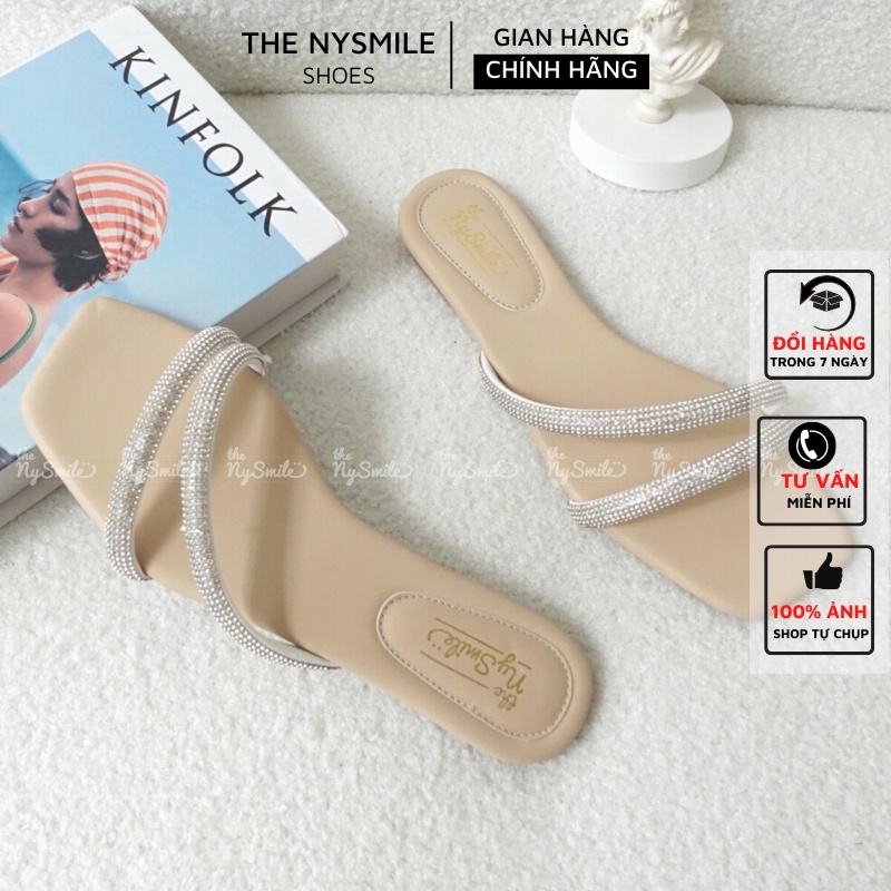 Dép 2 quai xéo Kim tuyến - THENYSMILE - FIDE