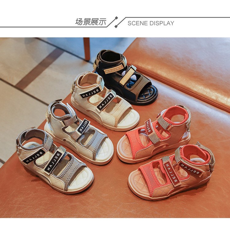 Giày sandal có quai sau cổ cao cho bé trai hàng QC