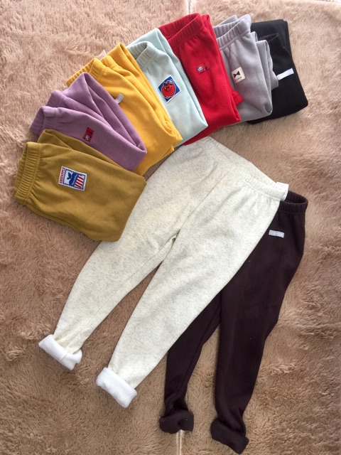 Quần xuất hàn legging lót lông xuất Hàn