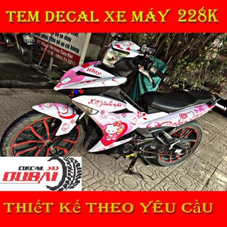 Tem Trùm Exciter 150 Hello Kitty Hồng Trắng