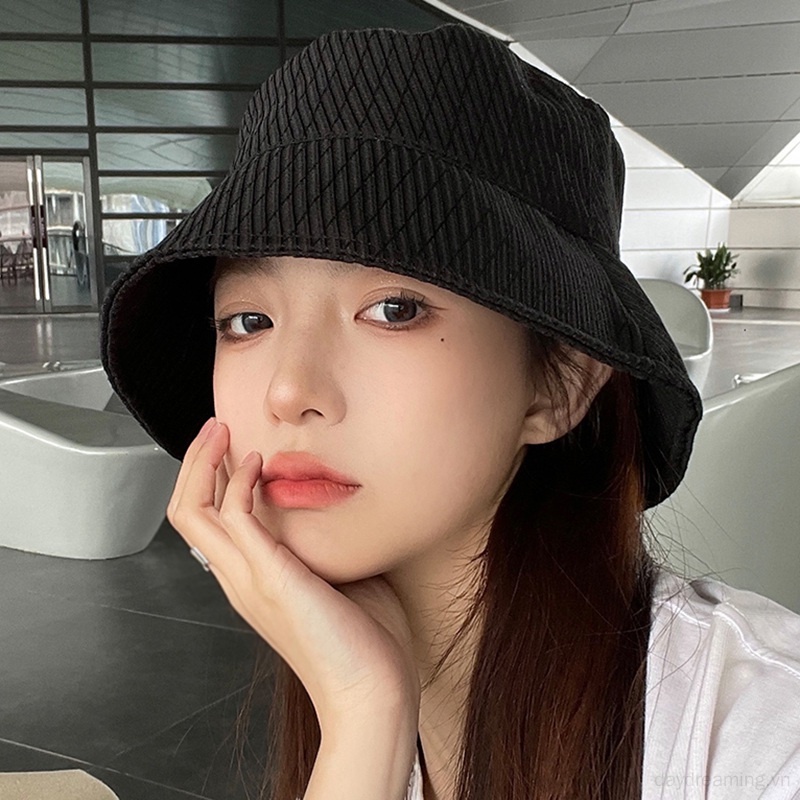 Mũ Tai Bèo Chống Nắng Màu Trơn Họa Tiết Hình Thoi Dành Cho Nữ