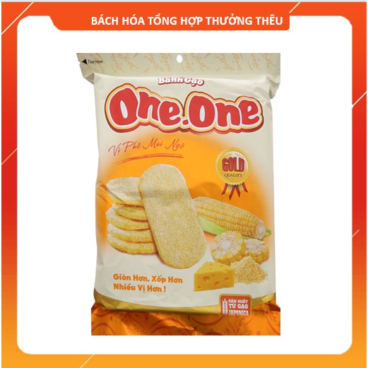 Bánh gạo ngọt vị phô mai ngô One One gói 118g