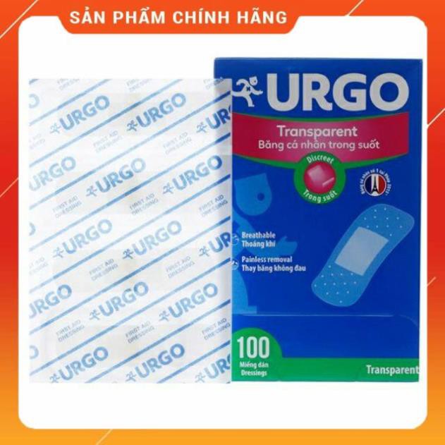 URGO băng cá nhân trong suốt (hộp 100 miếng)