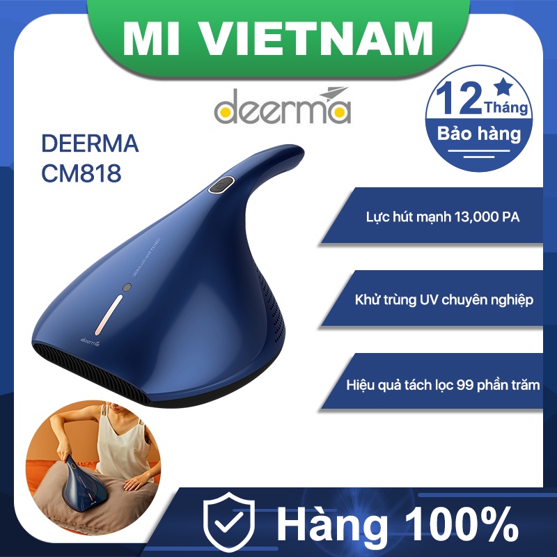 Máy Hút Bụi Giường Đệm Deerma CM818 13000Pa Diệt Khuẩn UV Tiện Lợi Máy Bảo Hành 12 Tháng