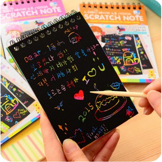 Sổ tay Scratch Note Tranh cạo thỏa sức sáng tạo làm thiếp làm quà tặng (loại nhỏ)