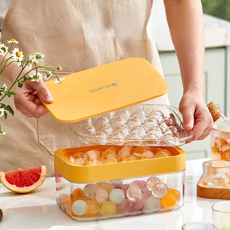 Khuôn Làm Đá Viên Hình Tròn 22 Ngăn 3D Bằng Nhựa Tiện Dụng Cho Nhà Bếp/Quán Bar DIY