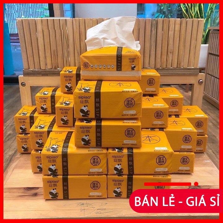Thùng 30 Gói Giấy Ăn Gấu Trúc Siêu Dai SIPIAO Cao Cấp