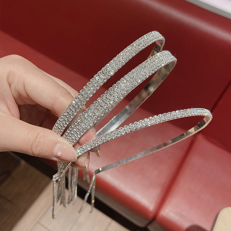 (Hàng Mới Về) Băng Đô Cài Tóc Thiết Kế Tua Rua Phong Cách Hàn Quốc