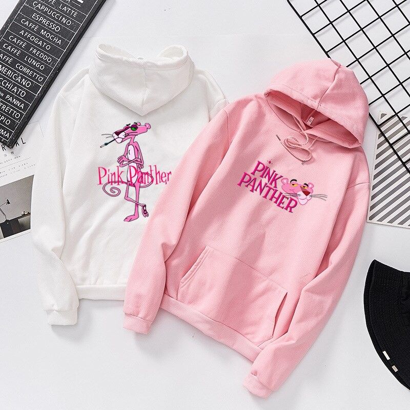 Áo Hoodie Tay Dài In Hình Báo Hồng Mới