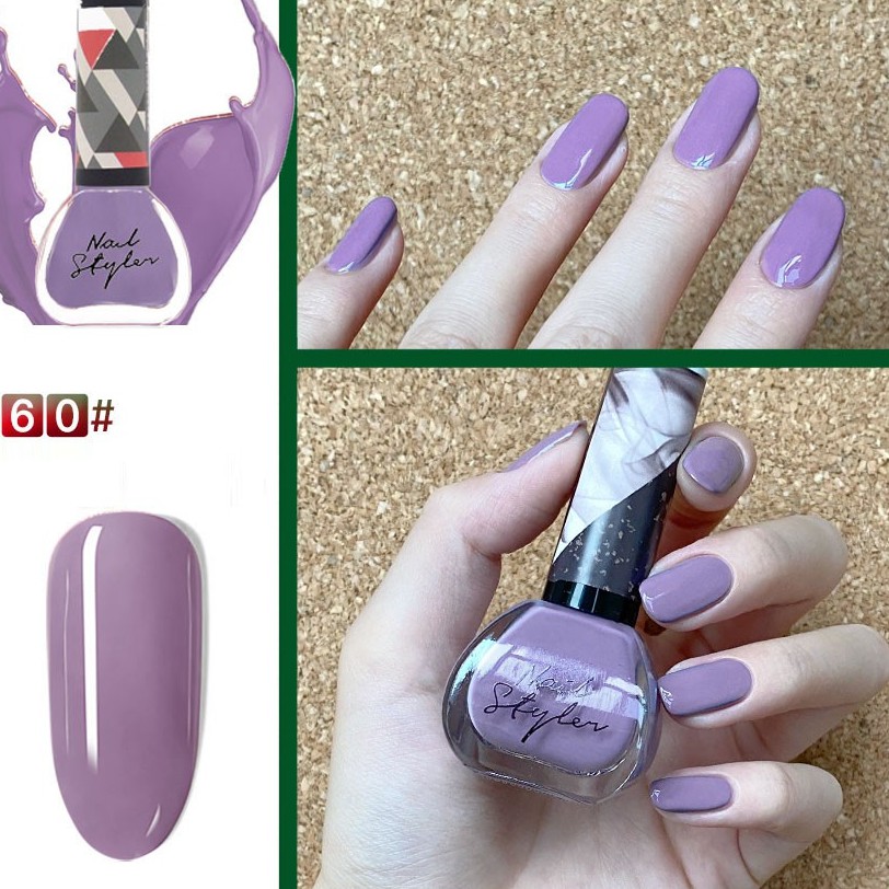 A60 Sơn Móng Tay Nail Styler A60 - Màu tím purple bóng nhám lì dễ thương đơn giản