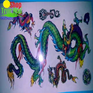 Hình xăm dán rồng 3d ( hình chụp thực tế)