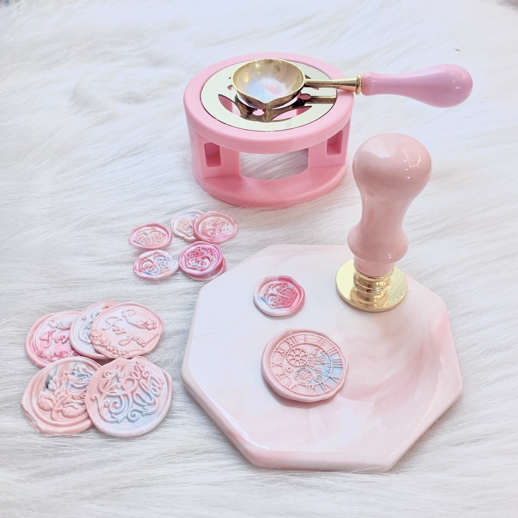 ⚡ Con dấu tem sáp Galaxy Hồng - Trang trí thiệp, hộp quà handmade