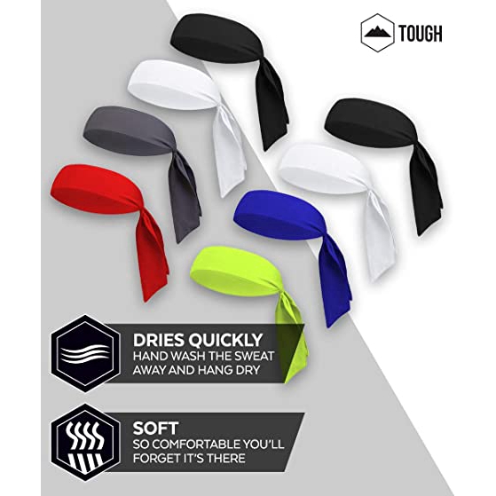 Băng Đô Thể Thao Tennis Co Giãn Thoáng Khí Màu Trơn Phong Cách Cướp Biển