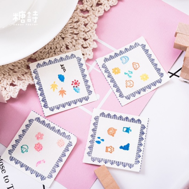 Set 12 mọc gỗ mini