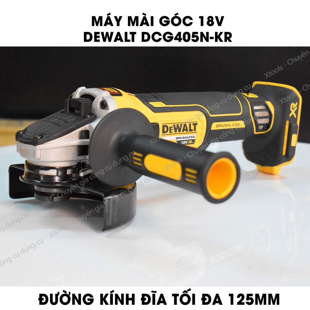 Máy mài góc cầm tay dùng pin 18V DeWALT 800W máy cắt kim loại đa năng động cơ không chổi than bảo hành chính hãng 3 năm