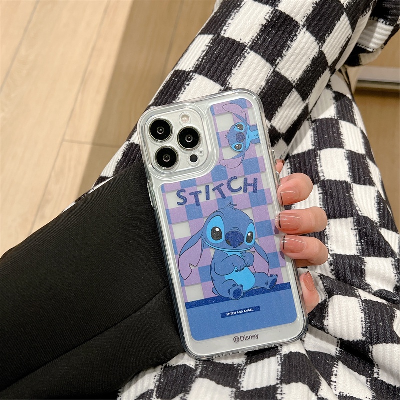 DISNEY Ốp Điện Thoại Trong Suốt In Hoạt Hình Stitch Chống Sốc Cho iPhone 7+ 8+ 7 8 Plus 11 12 13 Pro MAX X XS MAX XR