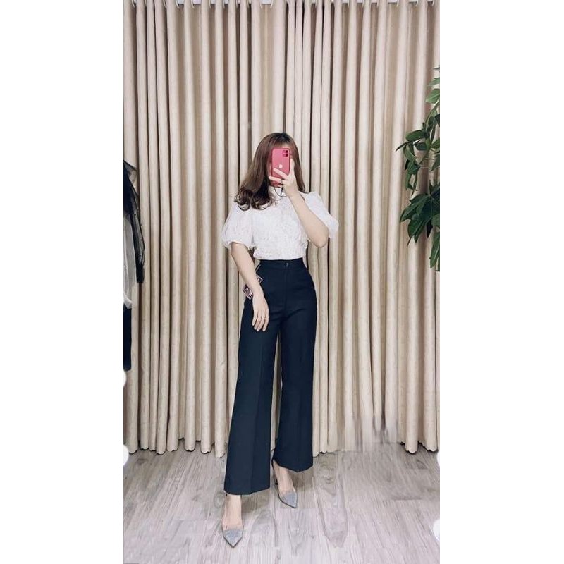 Quần ống suông lưng cao phong cách Hàn Quốc Q102 | BigBuy360 - bigbuy360.vn