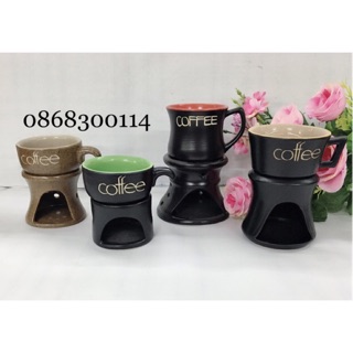 Bộ hâm nóng cafe bằng nến( nhiều màu)