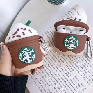 Vỏ bảo vệ hộp sạc tai nghe Airpods 1 2 3 Pro hình ly trà sữa Starbucks