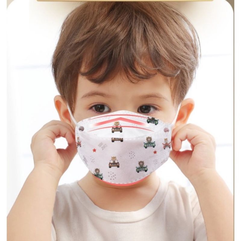 [Túi 10 chiếc] Khẩu trang kháng khuẩn cho trẻ em 3D KF94  hoạ tiết dễ thương phong cách Hàn Quốc