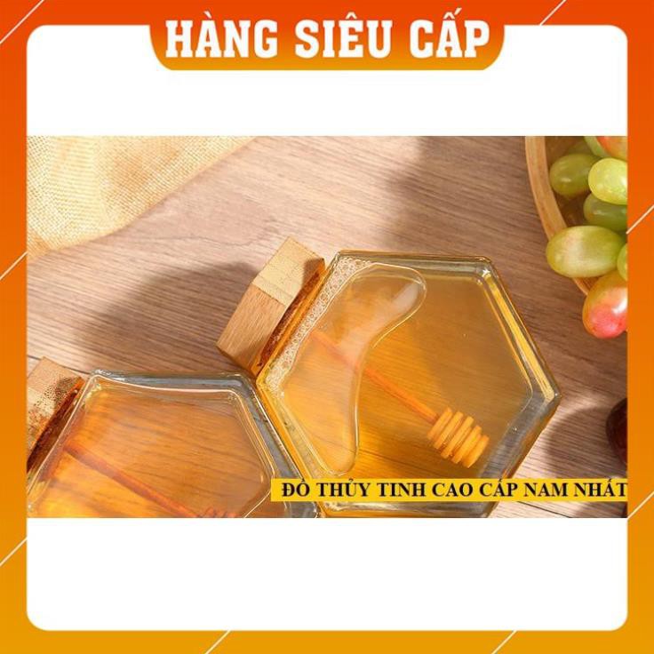 [ HÀNG LOẠI 1]  LỌ MẬT ONG HÌNH TỔ ONG 380ml