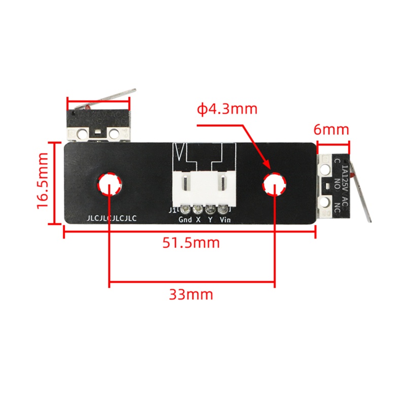 Bảng Công Tắc Giới Hạn Máy In 3D Độ Nhạy Cao Cho Voron 2.4 X / Y Axis Micro Switch