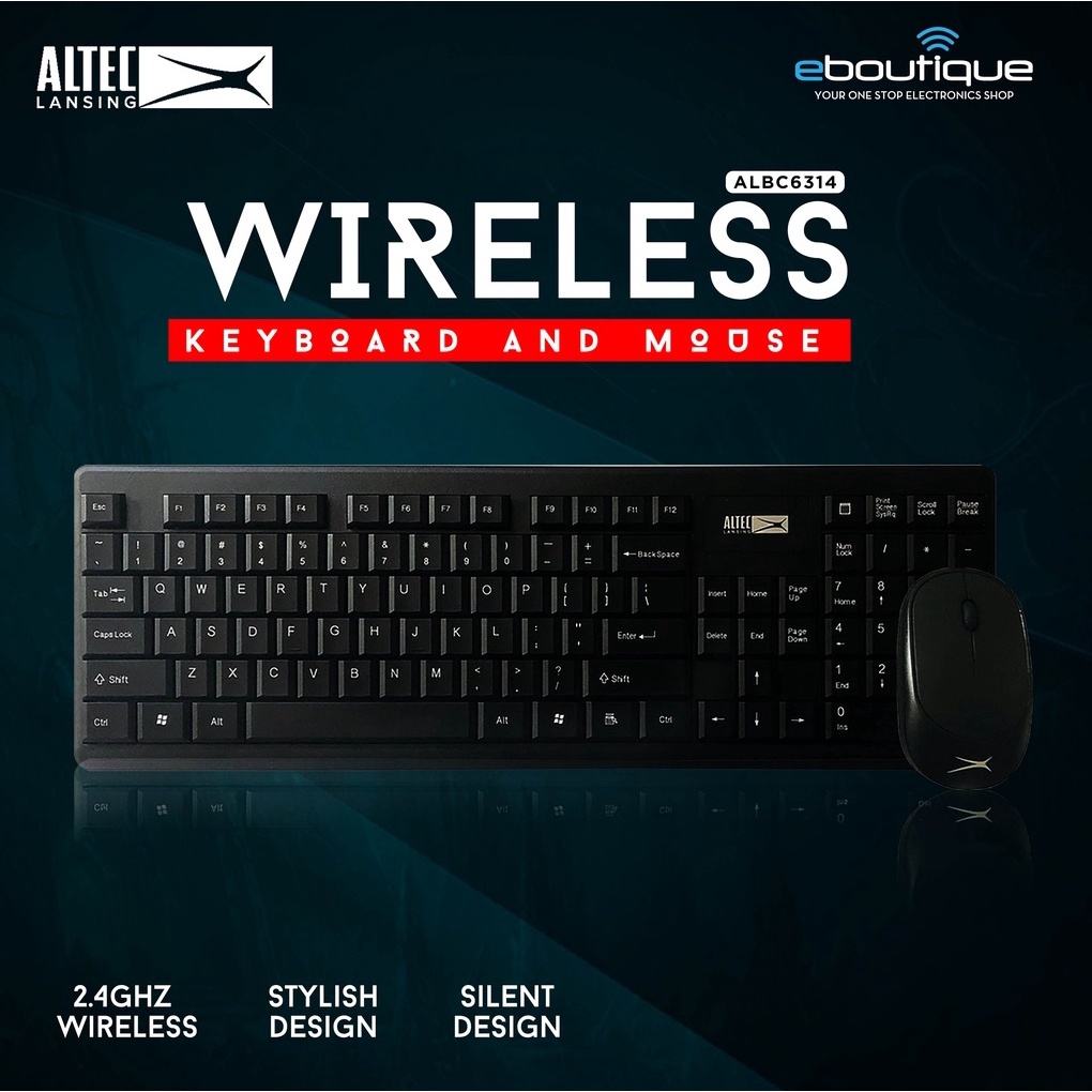 Bộ phím chuột không dây Altec ALBC6314 Slient (2.4GHz 1200DPI) - VCCI phân phối