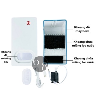 Bể Cá Mini Để Bàn Fish Tank Đa Chức Năng