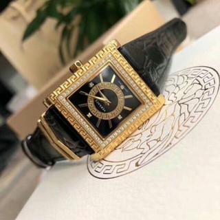 Đồng hồ nữ Versace dây da đen siêu cấp