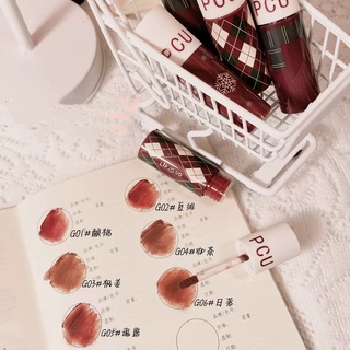 Son kem PCU nhung lì có dưỡng hạt dẻ màu đỏ nâu cam đất nội địa trung siêu hot giá rẻ