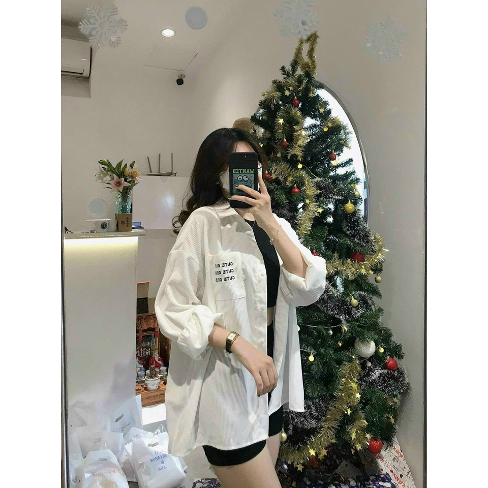 ÁO SƠ MI NHUNG TĂM NỮ BÉBÔNG STORE ONESIZE SIÊU ĐẸP FROM RỘNG PHONG CÁCH NĂNG ĐỘNG CÁ TÍNH