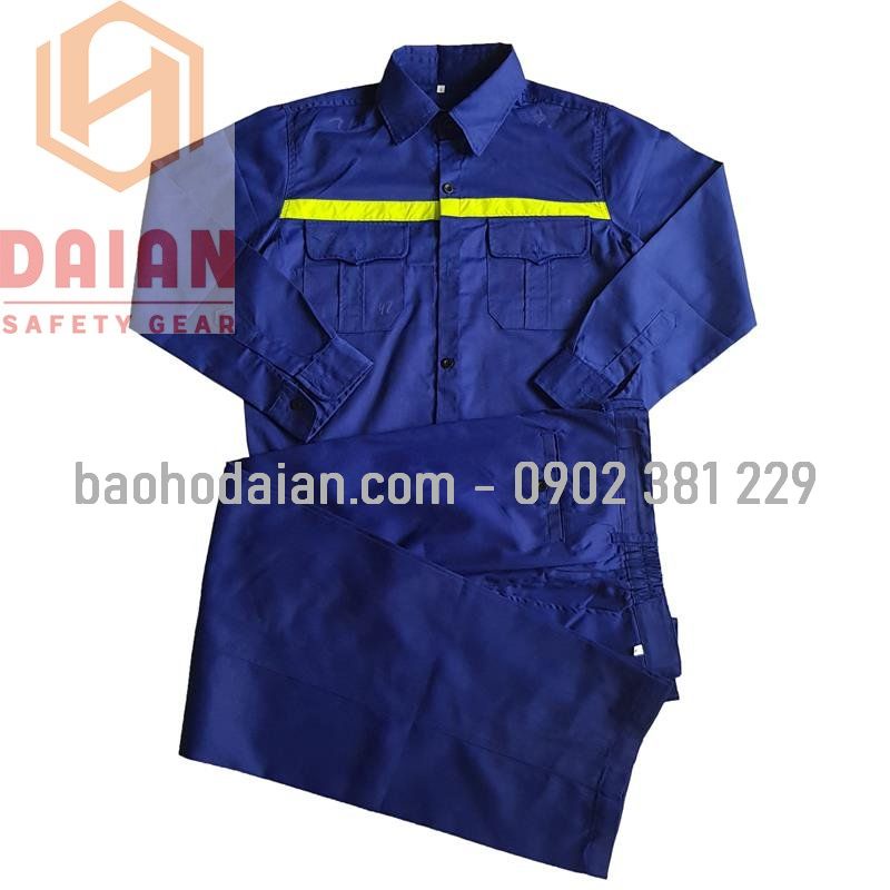 Quần áo bảo hộ lao động phối phản quang vải kaki Nam Định