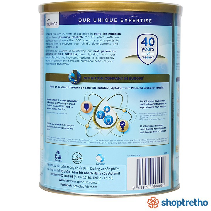 Sữa Aptakid New Zealand số 3 900g