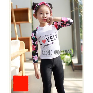 Đồ bơi dài tay dài chân cho bé gái KN12B
