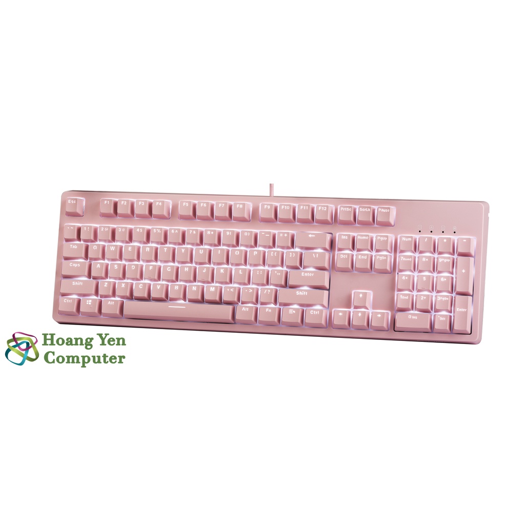 [PINK] Bàn Phím Cơ E-Dra EK3104 Dream PINK Đèn Led Trắng (HUANO Switch, Chống nước) - BH 2 Năm Chính Hãng