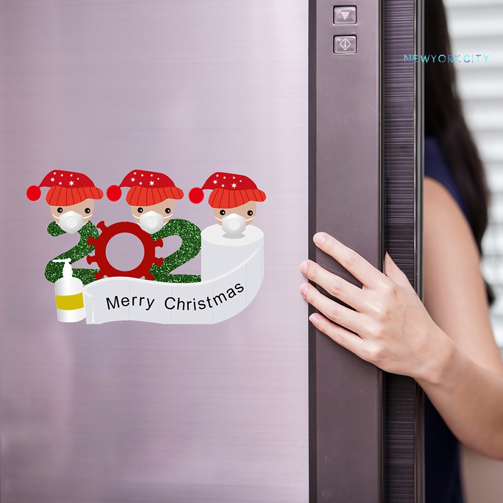 Sticker PVC Dán Tường Chống Thấm Nước Họa Tiết Giáng Sinh Dễ Thương Bắt Mắt