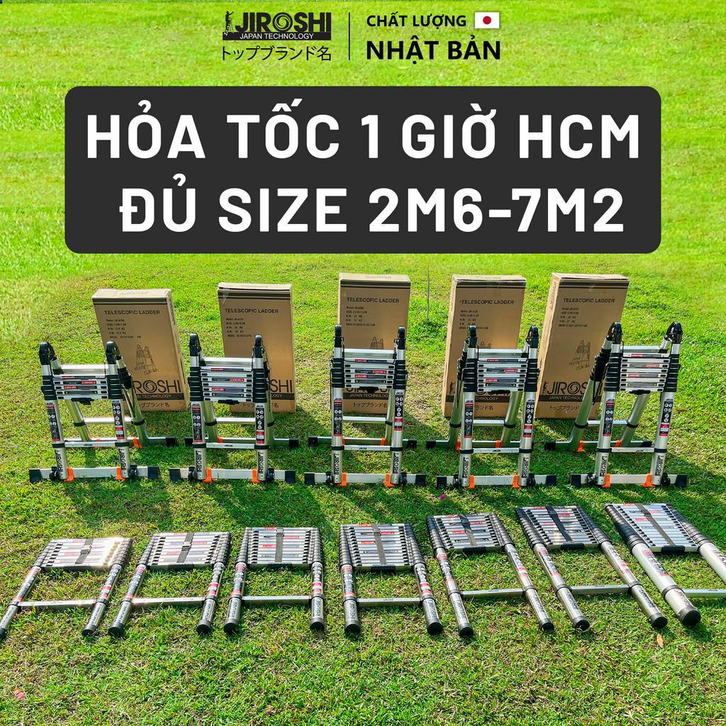 [Hỏa tốc 1 giờ] thang nhôm rút đơn đôi 3m8 - 4m - 5m6 - 6m4 - 7m2, thang rút inox new 2023 Jiroshi nhật bản