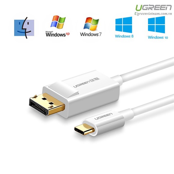 [Mã 2404EL10K giảm 10K đơn 20K] Cáp Chuyển USB Type-C To DIsplayport Dài 1.5M UGREEN 40420 - Hỗ Trợ 2K*4K