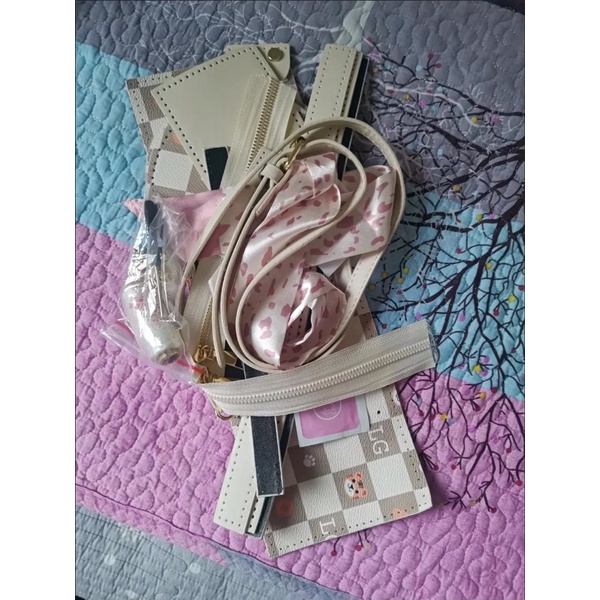 M35_Túi PU Hình Tròn DIY Tự May Handmade