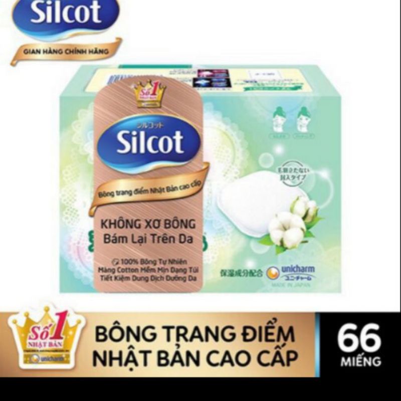 Bộ 4 Bông tẩy trang silcot cao cấp hộp 66 miếng/40 miếng