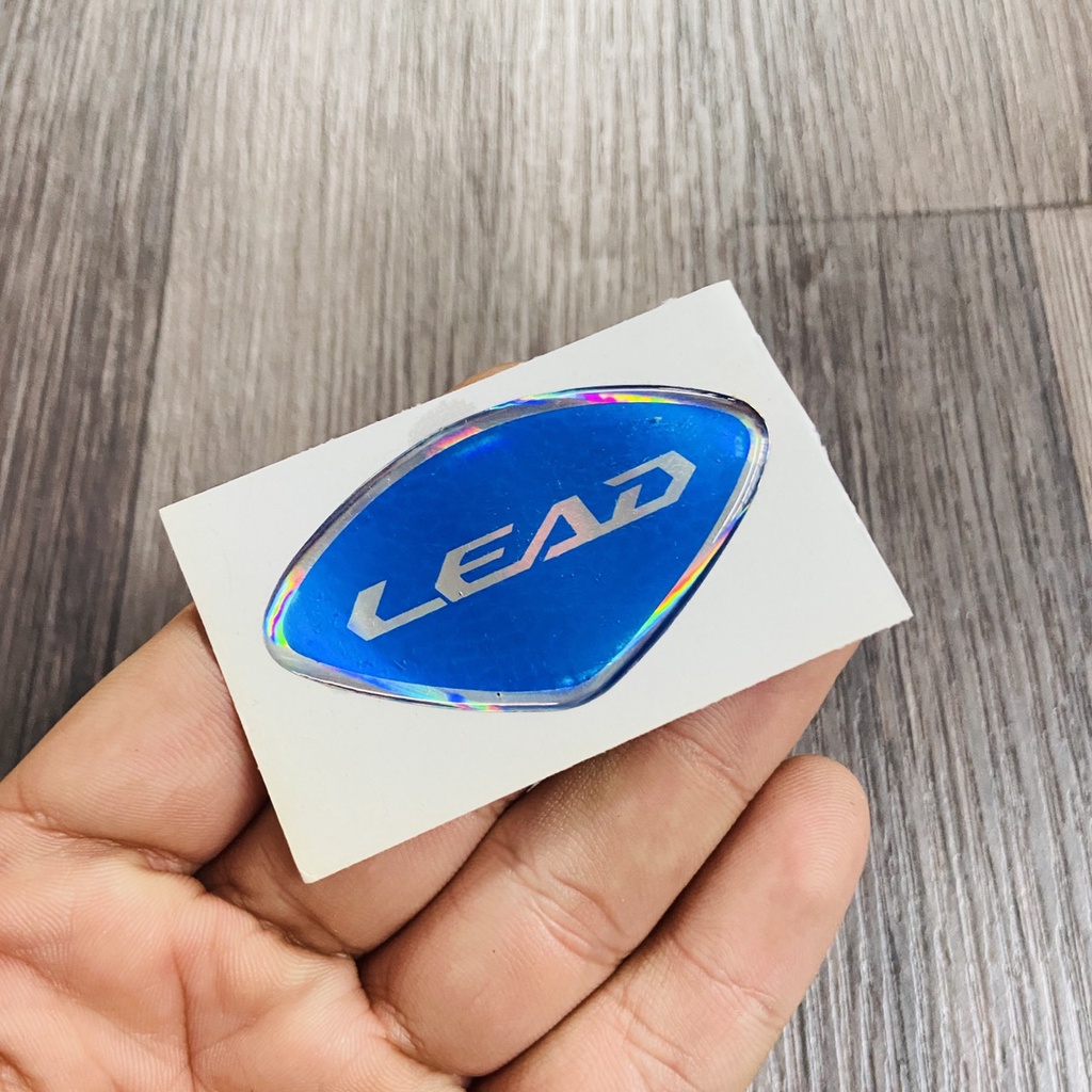 ( LEAD ) Logo tem chữ LEAD dán mặt nạ chất liệu nhựa nổi nhiều màu sắc nổi bật