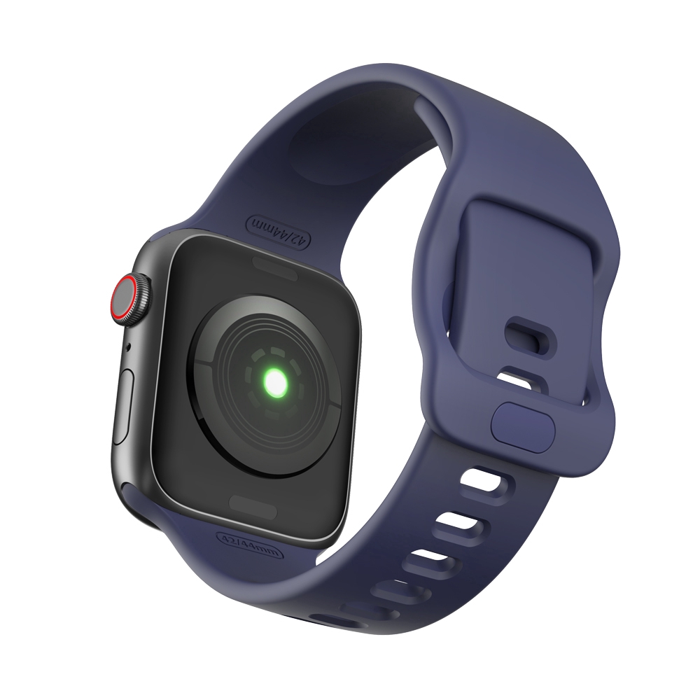 Dây Silicone Khóa Kim Loại Cho Đồng Hồ Apple Watch Series 8 ultra 7 6 5 4 3 2 38mm 42mm Iwatch 44mm 40mm 41mm45mm49mm