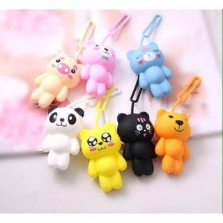 Móc khóa silicon gấu, baymax cute, móc khóa thú, ví dẻo
