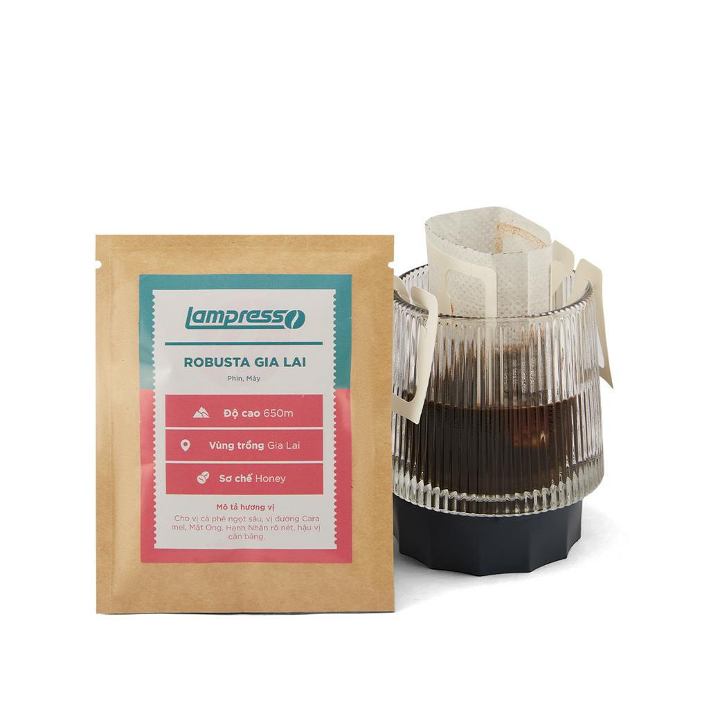 Cà phê phin giấy nguyên chất gói 20g cafe robusta, arabica phù hợp pha khi đi du lịch văn phòng tiện lợi