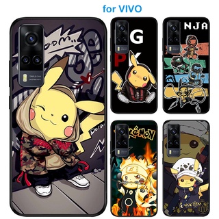 Ốp  VIVO V29 V29E V23 V23E V21 V21E V2021 V2040 V2025 V20 SE V2020 V2022 V2023 Y73 2021 V2250 5G V19 PRO điện thoại họa tiết Pikachu cho
